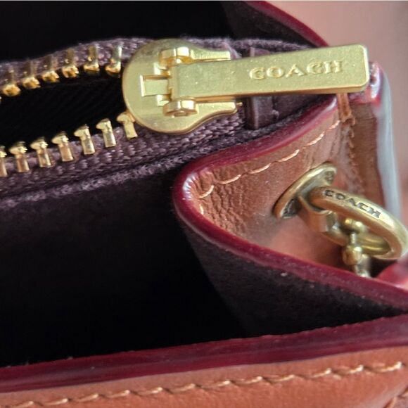 Coach Parker In Colorblock Woven Straw/Leather - Picture 10 of 16